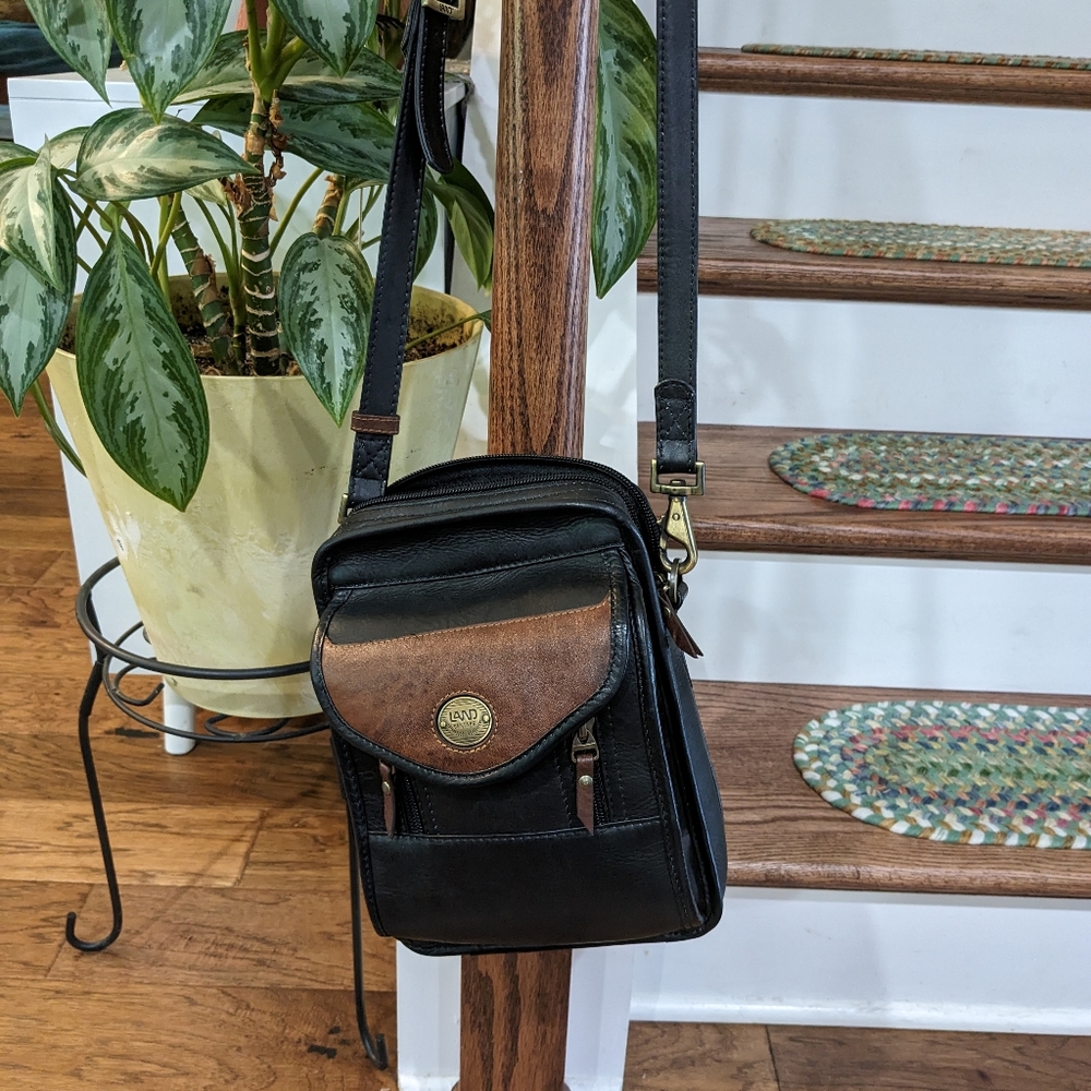LAND Genuine Leather Cross Body handbag, organizer, lots of pockets